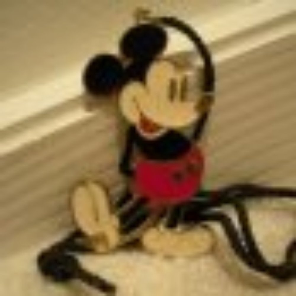 Mickey Mouse Pendant - Enamel + Brass Necklace Vintage Disney Memorabilia